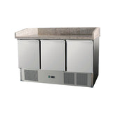 Masă pizza GN 1/1, inox, 3 uși cu blat granit, GMS903PZ, Bonner